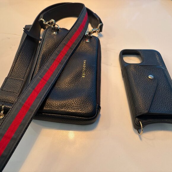 Bandolier Black and Red Phone Case with Strap - Picture 1 of 1